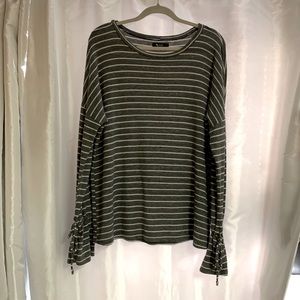 Michael Lauren Green Striped Top